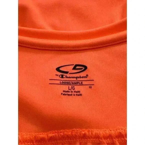 Champion Women’s Large Vibrant‎ Orange Loose V-Neck Workout Tank - Picture 4 of 6